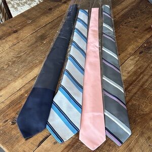 Stylish Men's Tie Collection - Navy, Blue, Pink, Gray